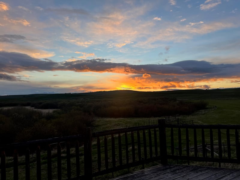 Stoney Lake Resort area at sunset
